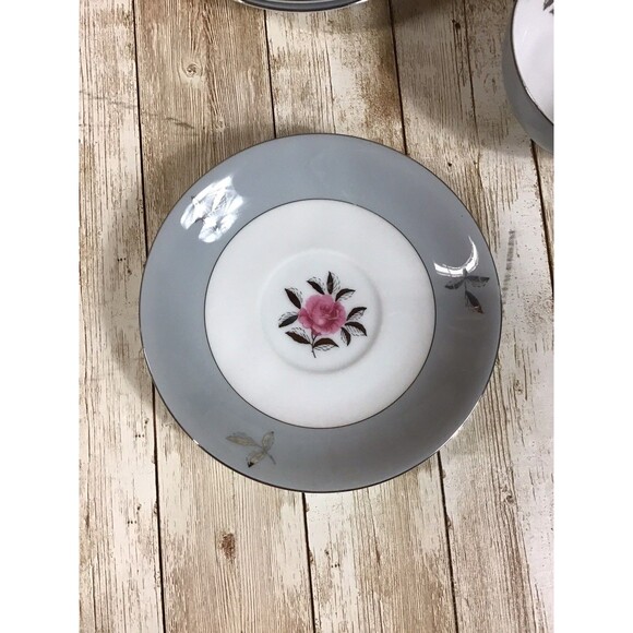 Vintage Seyei Fine China Tea Cup & Saucer Lot of 4 Floral Rose Bella Maria 2129 - Picture 3 of 10